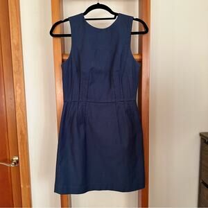 BB Dakota Navy Sleeveless Sheath Dress Womens 4 Mesh Panel Mod Y2K